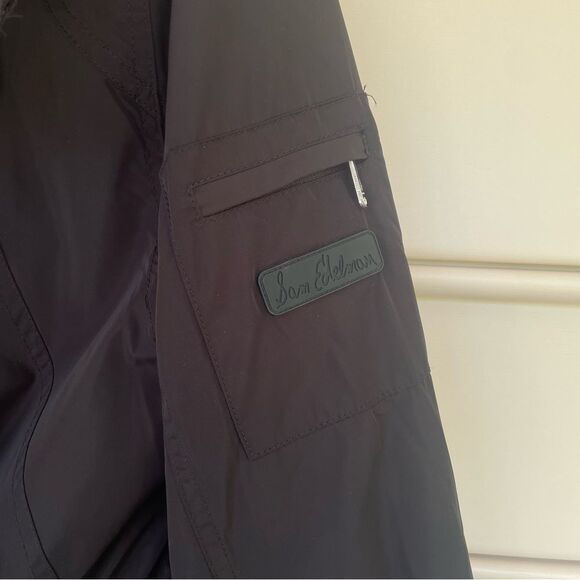 Sleek Sam Edelman Black Lightweight Hooded Anorak Jacket Size XL - Picture 4 of 15